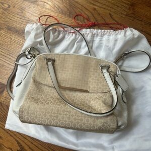 Elegant Beige Coach Handbag